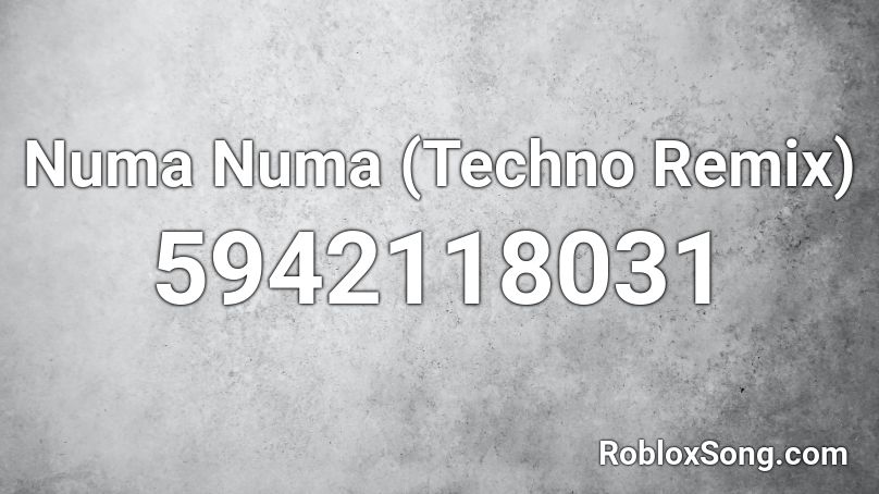Numa Numa Techno Remix Roblox Id Roblox Music Codes - roblox numa numa song id