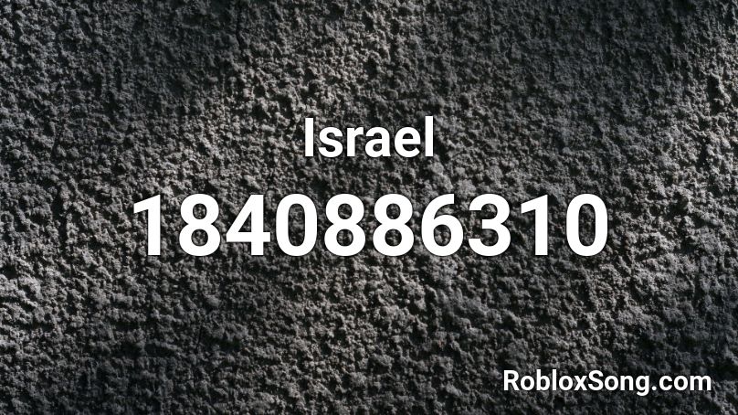 Israel Roblox ID