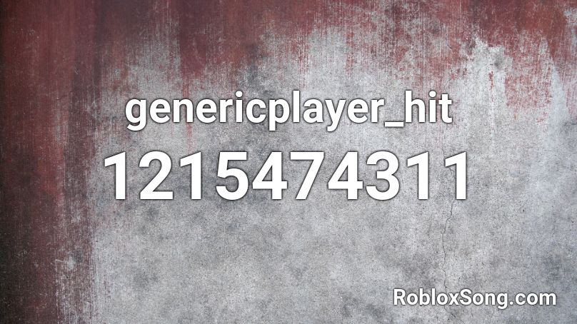 genericplayer_hit Roblox ID