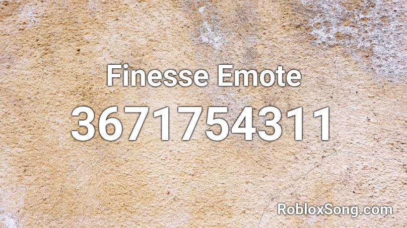 Finesse Emote Roblox ID