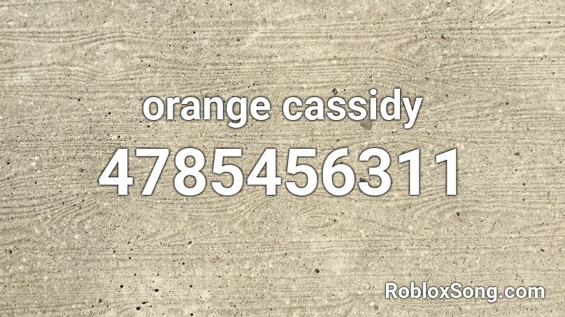 orange cassidy Roblox ID