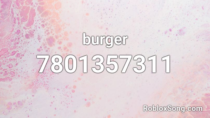 burger Roblox ID