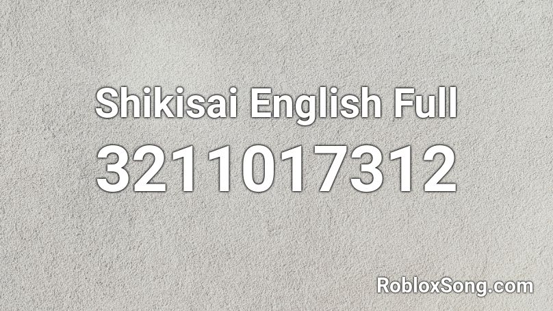 Shikisai Amalee English Ver Roblox ID