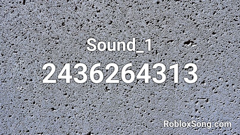 Sound_1 Roblox ID