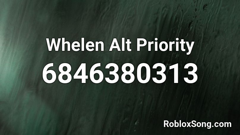 Whelen Alt Priority Roblox ID