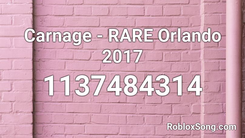 Carnage - RARE Orlando 2017 Roblox ID