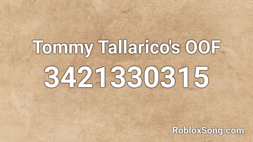 Tommy Tallarico's OOF Roblox ID