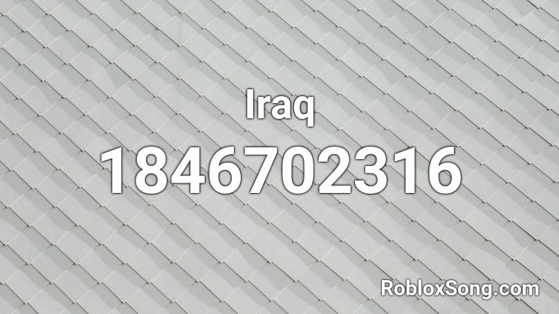 Iraq Roblox ID