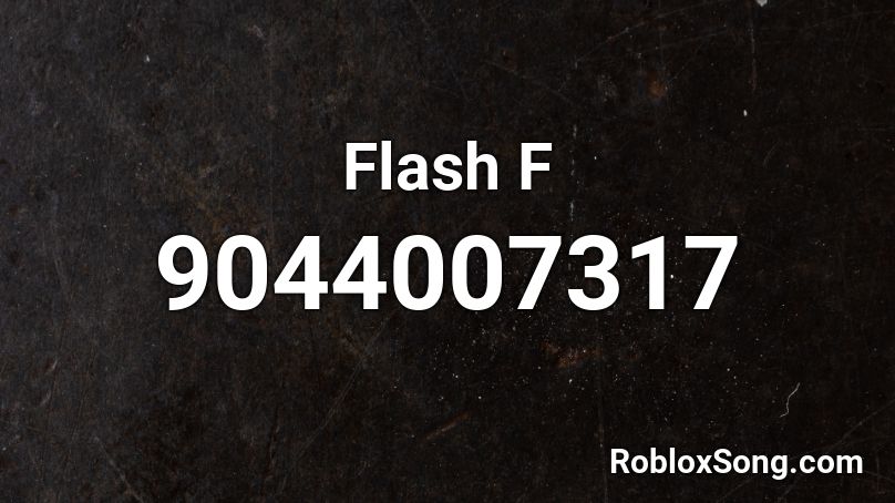 Flash F Roblox ID