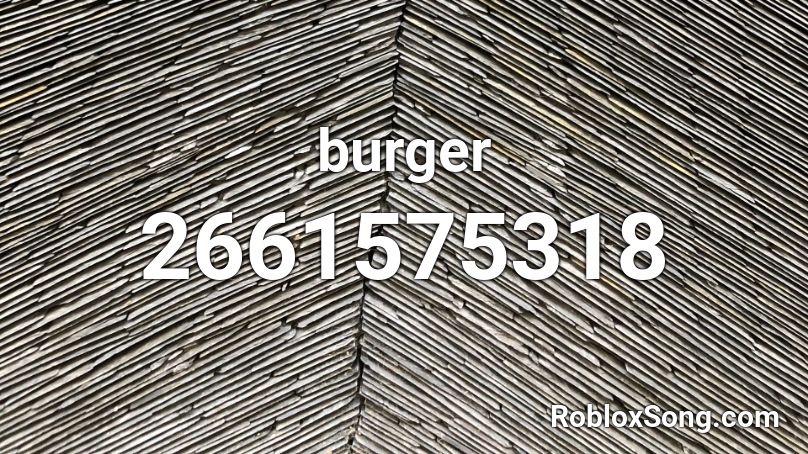 burger Roblox ID
