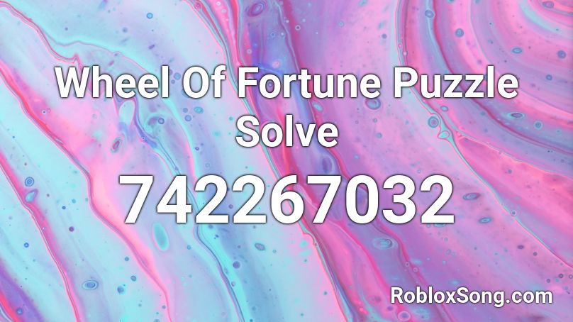 Wheel Of Fortune Puzzle Solve Roblox ID