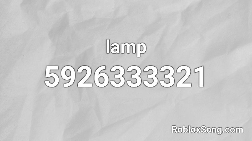 lamp Roblox ID