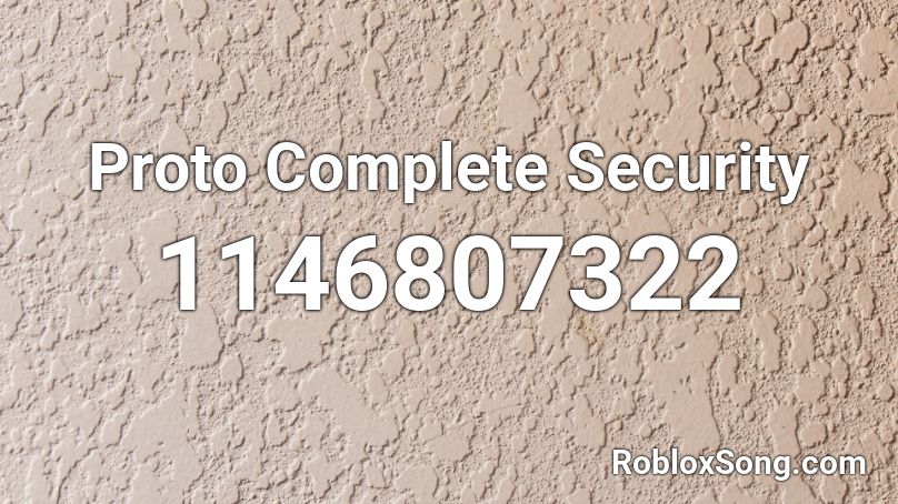 Proto Complete Security Roblox ID
