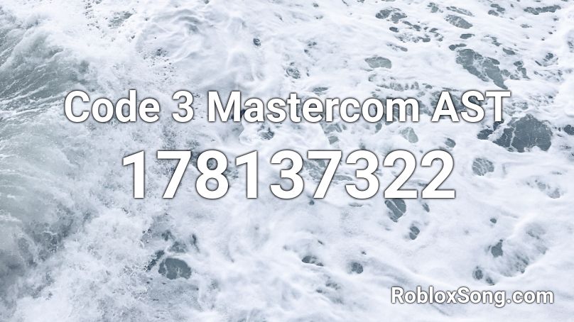 Code 3 Mastercom AST Roblox ID