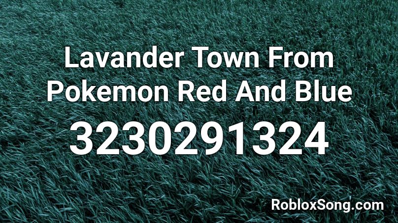 Lavander Town From Pokemon Red And Blue Roblox ID