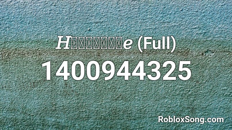 𝐻𝓊𝓇𝓇𝒾𝒸𝒶𝓃𝑒 (Full) Roblox ID