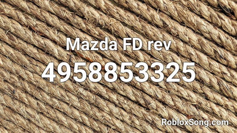 Mazda FD rev Roblox ID