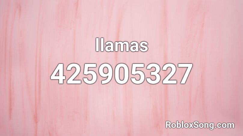 llamas Roblox ID