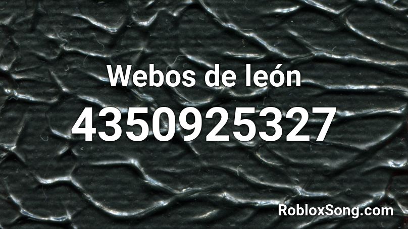 Webos de león Roblox ID