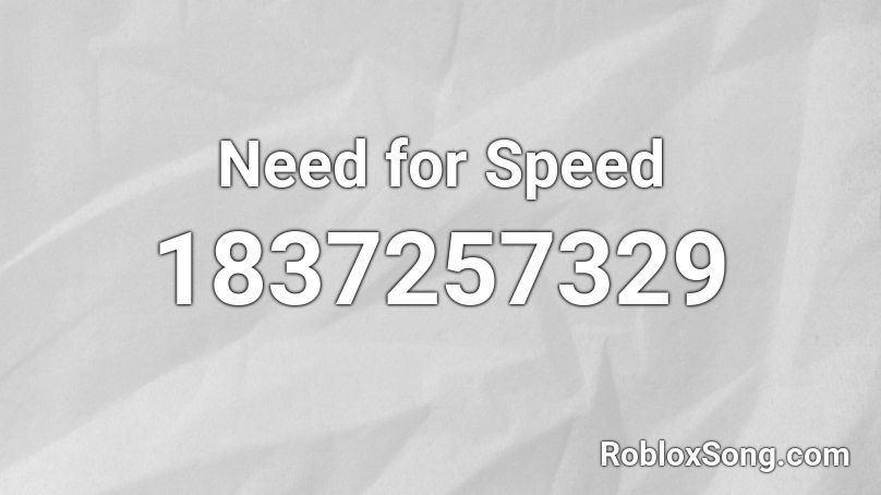 Need for Speed Roblox ID