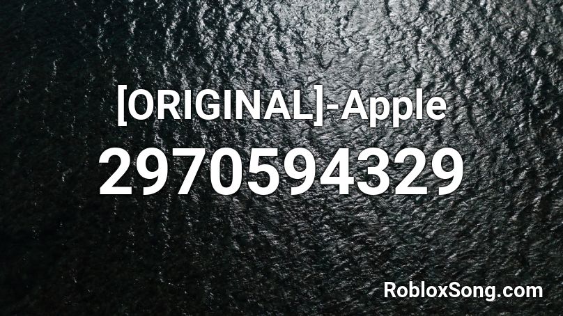 [ORIGINAL]-Apple Roblox ID