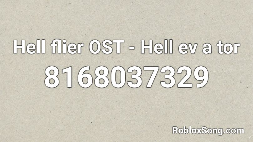 Hell flier ### - Hell ev a tor Roblox ID