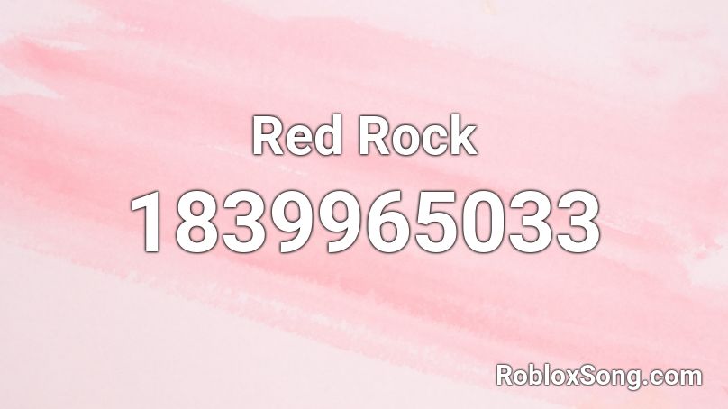 Red Rock Roblox ID