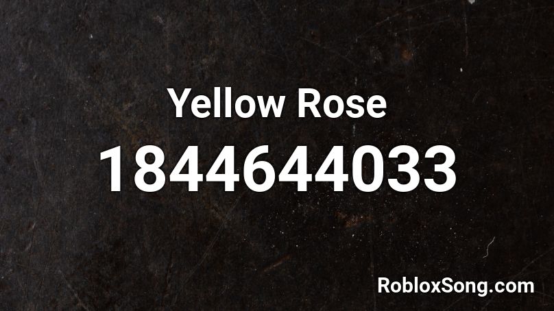 Yellow Rose Roblox ID