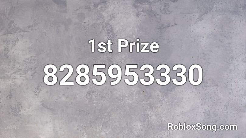 1st Prize Roblox ID