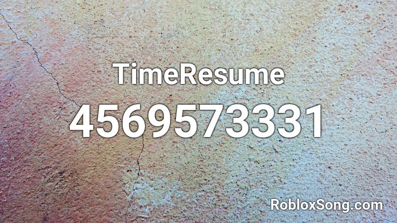 TimeResume Roblox ID