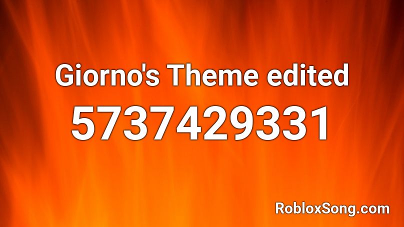 Giorno's Theme edited Roblox ID