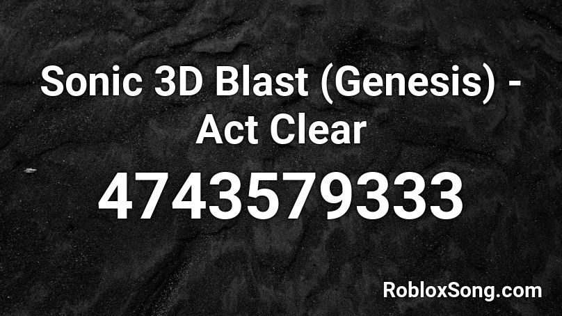 Sonic 3D Blast (Genesis) - Act Clear Roblox ID