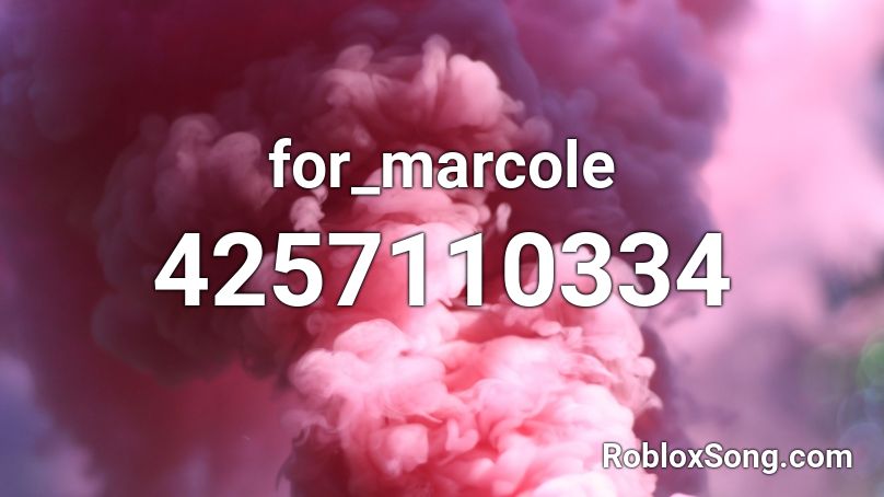 for_marcole Roblox ID