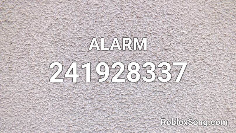 ALARM Roblox ID