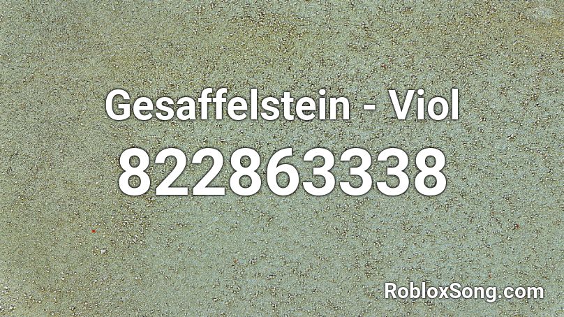 Gesaffelstein - Viol Roblox ID