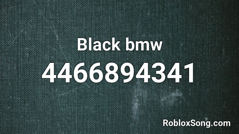 Black bmw Roblox ID