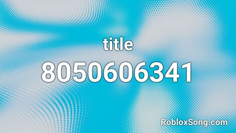 title Roblox ID