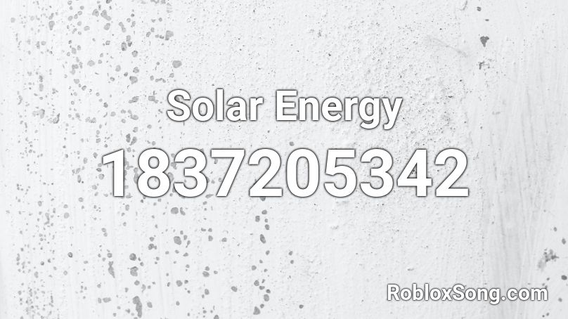 Solar Energy Roblox ID