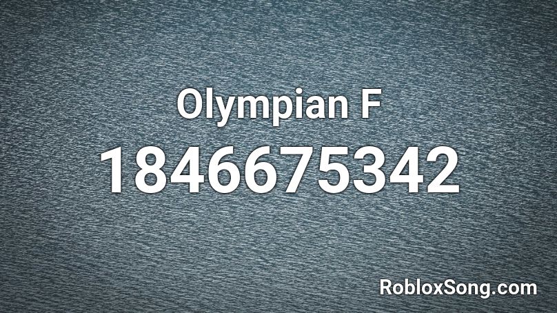 Olympian F Roblox ID