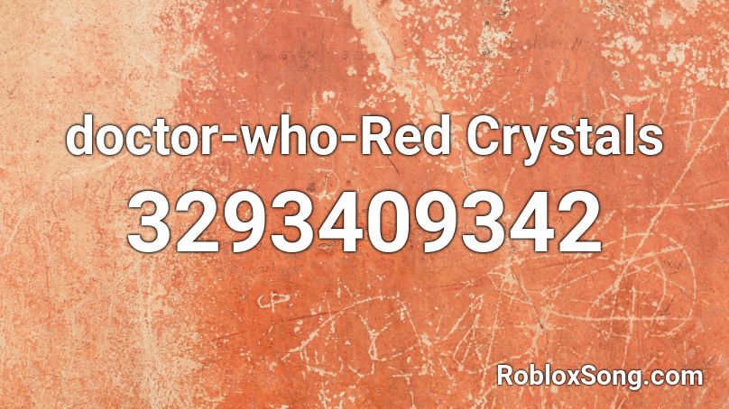 doctor-who-Red Crystals Roblox ID