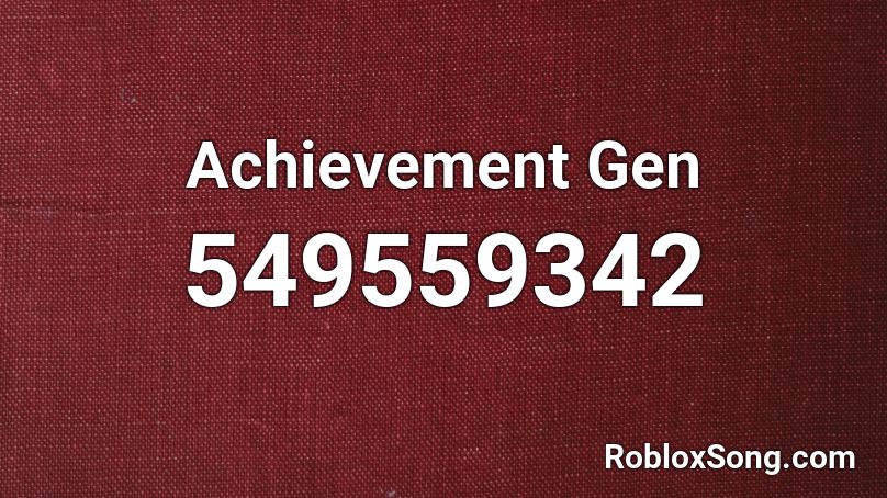 Achievement Gen Roblox ID