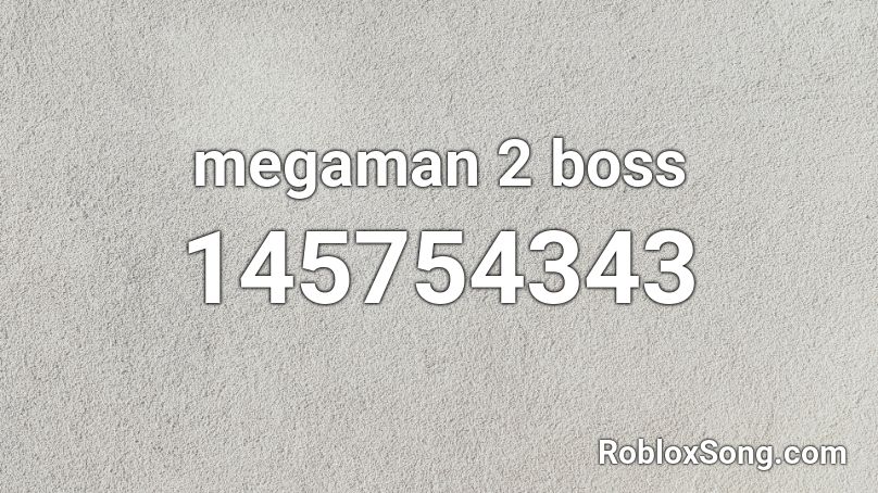 megaman 2 boss Roblox ID