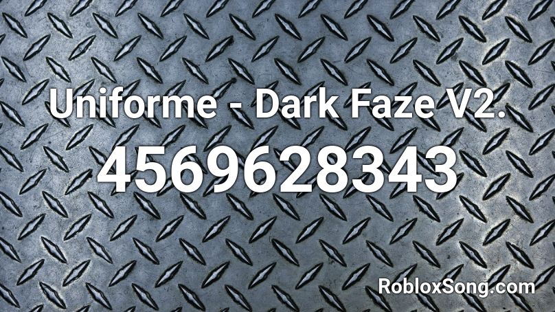 Uniforme - Dark Faze V2. Roblox ID