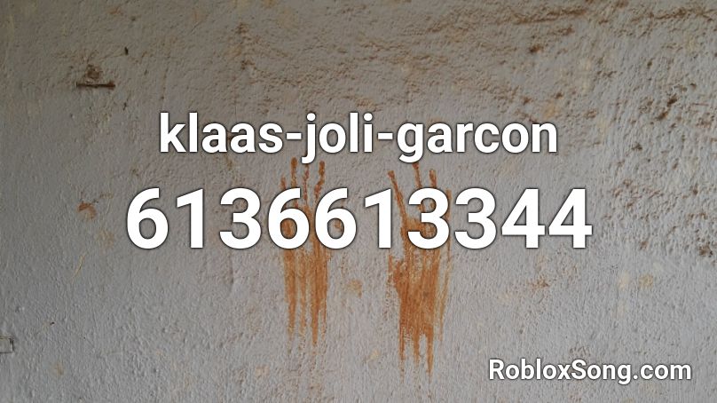 klaas-joli-garcon Roblox ID