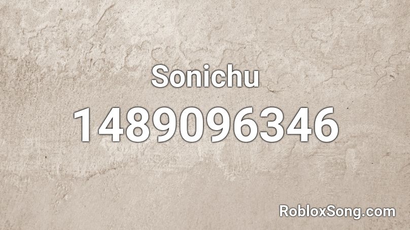 Sonichu Roblox ID