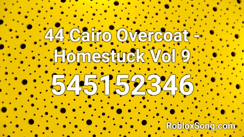 44 Cairo Overcoat - Homestuck Vol 9 Roblox ID