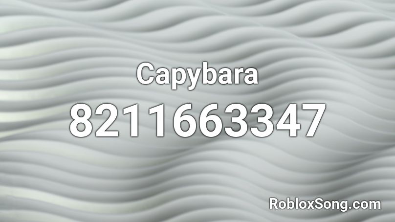 Capybara Roblox ID