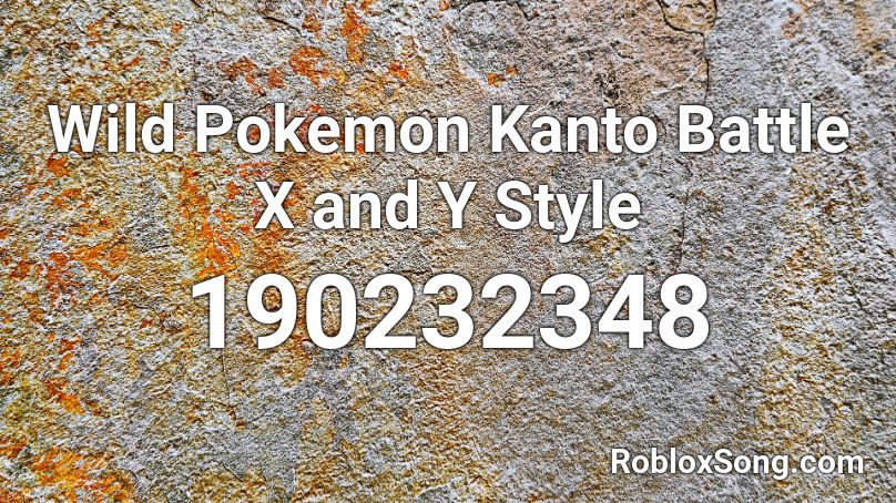 Wild Pokemon Kanto Battle X and Y Style Roblox ID
