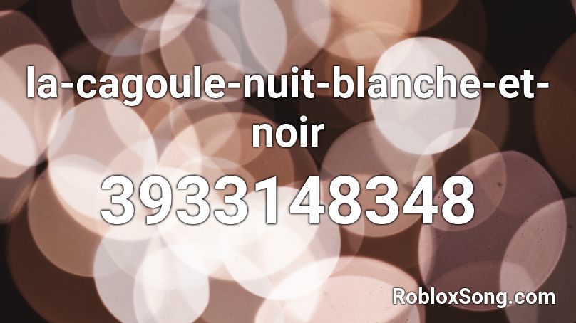 la-cagoule-nuit-blanche-et-noir Roblox ID