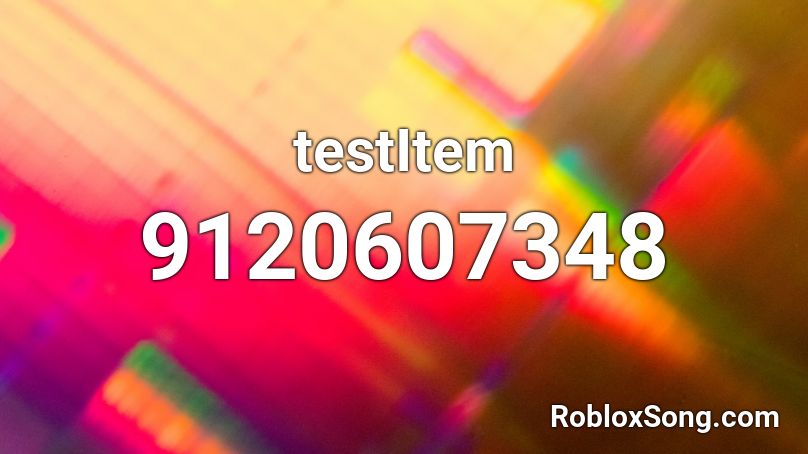 testItem Roblox ID